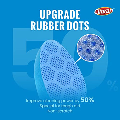 Scrub Dots Dishwand Refills Heads Sponge for Scotch-Brite Dish Wand 6Pcs | Non Scratch Heavy Duty Replacement Refill,Soap Dispenser Scrubber Pad Brush Head for Kitchen Sink Glass Dishwashing Cleaning