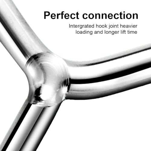Koja Stainless Steel Clothes Hangers 10-Pack - Heavy Duty Non-Slip, 16.5" | Round metal design with shoulder notches and built-in hooks for scarves, belts, or ties.