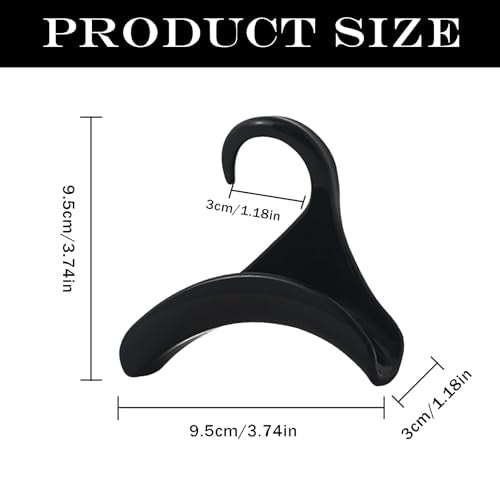 12 Pcs Purse Hanger Hook Acrylic Black Bag Tie Handbag Belt Hanger Closet Organizer Storage Handbags Tote Holder for Storing Handbags Satchels