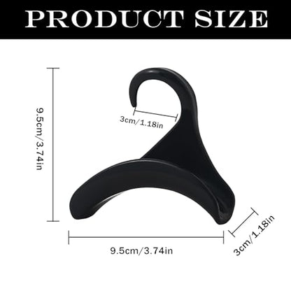 12 Pcs Purse Hanger Hook Acrylic Black Bag Tie Handbag Belt Hanger Closet Organizer Storage Handbags Tote Holder for Storing Handbags Satchels