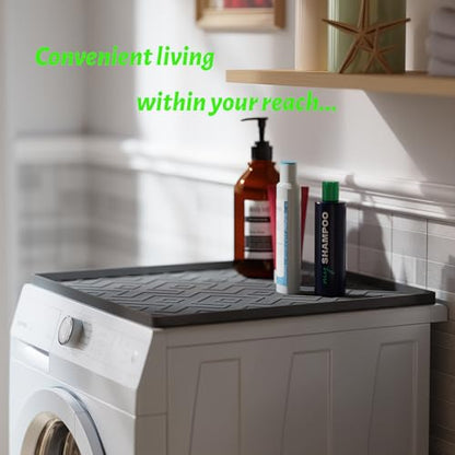 Mini Fridge Silicone Mat 19.7"x19.7"x0.47" - Non-Slip, Spill-Proof, Drip Prevention | Ideal for Refrigerators, Washing Machines, Dryers, Wine Coolers, and Dishwashers