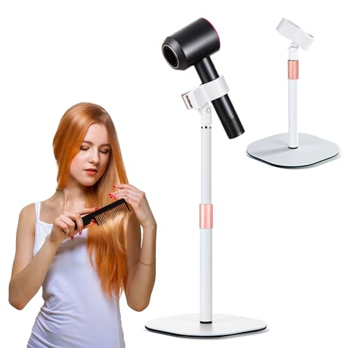 Hair Dryer Stand Holder-19 inch Ultra Stable Blow... (White)