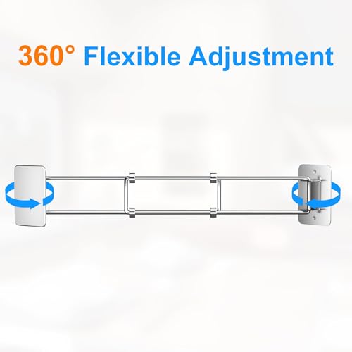 2 Pack RV Shower Corner Storage Bars, 7–13 in, Adjustable,Stainless Steel | RV Shower Corner bars | Helps organise bathroom corners | Adjustable | camper wall accessories Organizer | songsoso