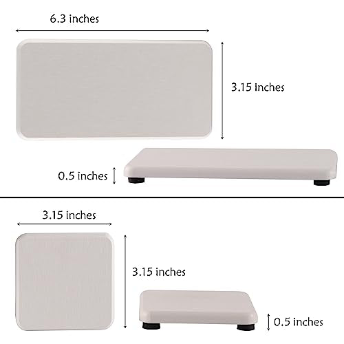 NiuYichee Set of 4 Water Absorbent Diatomite Coasters, Diatomaceous Earth Kitchen Soap Dish, Bathroom Trays, Water Absorbing Stone Used for Hand Soaps & Plants & Toiletries in The Modern Home