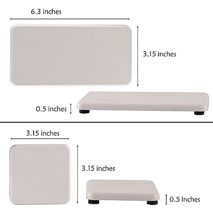NiuYichee Set of 4 Water Absorbent Diatomite Coasters, Diatomaceous Earth Kitchen Soap Dish, Bathroom Trays, Water Absorbing Stone Used for Hand Soaps & Plants & Toiletries in The Modern Home