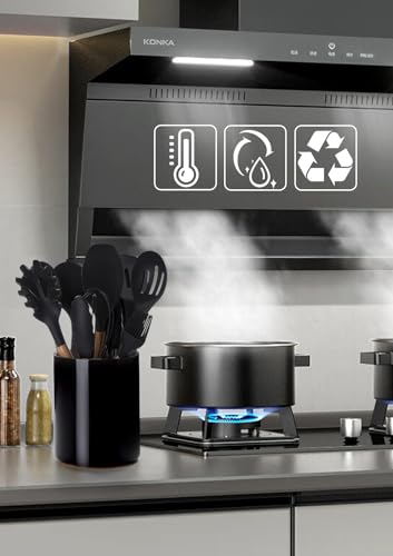 Utensil Holder, 6.4" Ceramic Kitchen Utensil Holde... (Black | Ceramic)