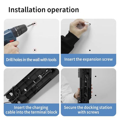 Wall Mount Docking Station Compatible with Dyson V6 Series DC59 Cleaner | Compatible Cord-Free Vacuum Accessories Bracket, Easy Installation
