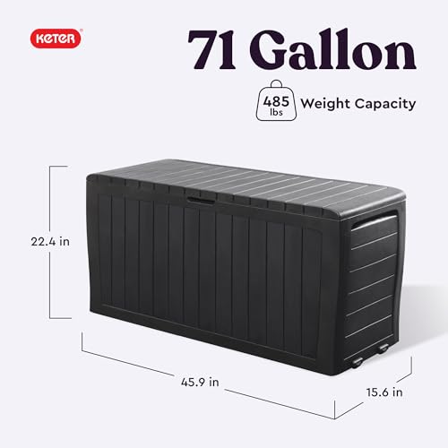 Marvel Plus 71 Gallon Resin Deck Box-Organization... (Graphite | Resin)