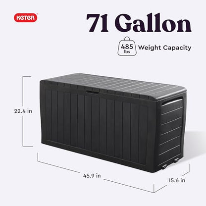 Marvel Plus 71 Gallon Resin Deck Box-Organization... (Graphite | Resin)
