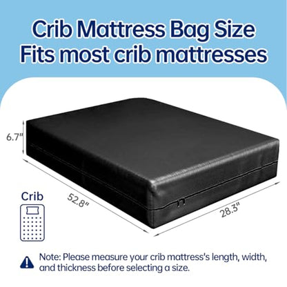 Heavy Duty Water-Resistant Crib Mattress Storage Cover Bag with Zipper