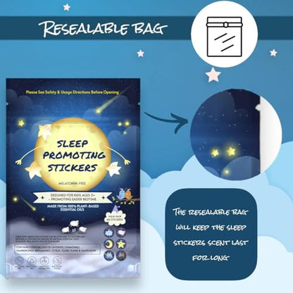 60PCS Zen Sleep Patches for Kids & Adults, Melatonin-Free with Natural Oils | Bedtime Support Stickers with Lavender, Chamomile, Frankincense & Essential Oils, for Calm Evening Routines