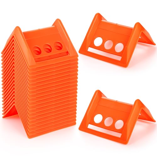 20 Packs Edge Protectors for Cargo Loads, Flatbed Corner Protectors, Tiedown Plastic Protector, Truck Shipping, Protects Cargo Edges, Orange