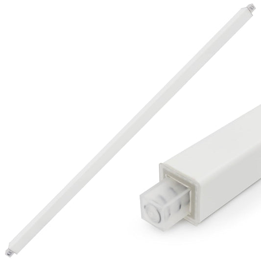 Showingo 24 Inch Adjustable Towel Bar Replacement Rod, Spring End Wall Mount Towel Rod for Bathroom & Kitchen, White Towel Holder for Towel Storage (1 Pack)
