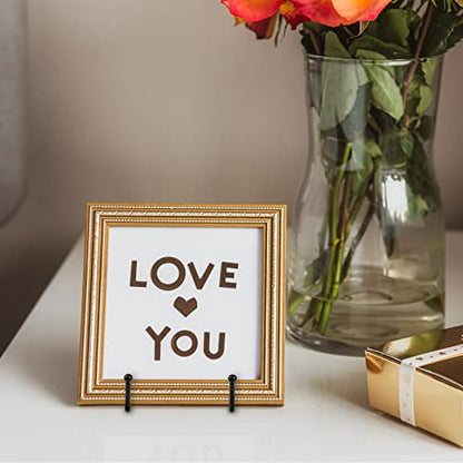 20 Pack Plate Stands for Display, 10 Pcs 4 Inch Metal Frame Plate Holder Display Stand and 10 Pcs 6 Inch Easel Rack for Pictures Photo Decorative Dish Collectibles Tabletop Art(Black)