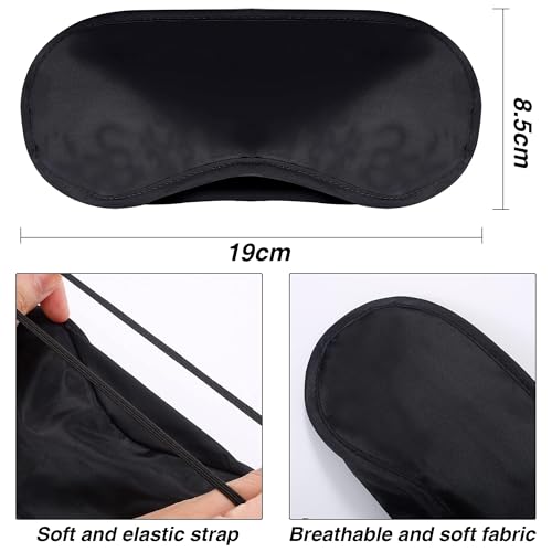 50 Pieces Eye Mask Sleep Masks Bulk Sleeping Blindfold Eye Cover for Games Team Building Party Travel with Nose Pad and Adjustable Strap for Women Men