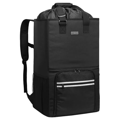 Vorspack Laundry Bag Backpack - Extra Large Laundry Bags with Shoulder Straps Heavy-duty 2 in 1 Laundry Hamper Basket for College Dorm Camp Laundromat Room Essentials - Black