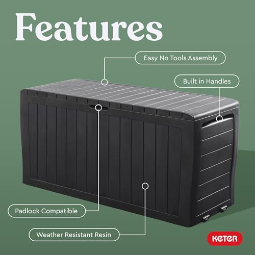 Marvel Plus 71 Gallon Resin Deck Box-Organization... (Graphite | Resin)