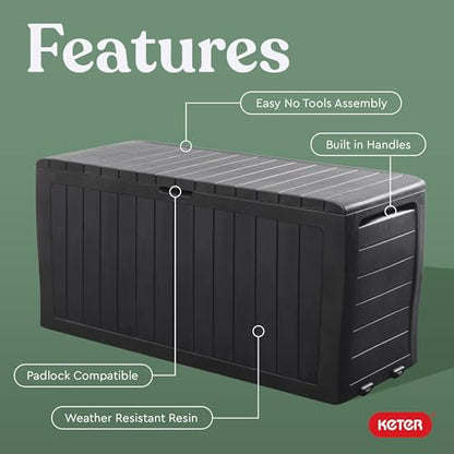 Marvel Plus 71 Gallon Resin Deck Box-Organization... (Graphite | Resin)
