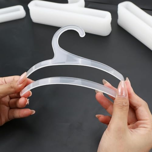 100Pcs Tea Towel Hangers for Retail Display, 7.7" L Plastic Hanger, Multifunctional Storage Racks for Storing Hanging Sock Legging Wardrobe Ties Scarf Clothes Shawls Rings Belts Scarves Hijab, White