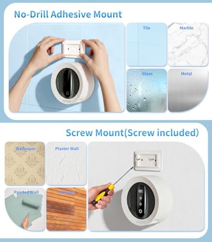 Toothbrush Holder with Dual UV & Heated Drying Wall Mounted 2026 | Upgraded Toothbrush Organizer for Bathroom Type-C Rechargeable Covered 2-Slot Storage for Manual and Electric Toothbrushes