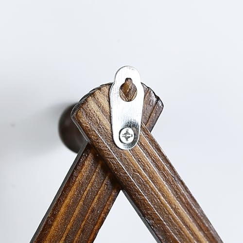AMAPON Accordion Wall Hanger Expandable Coat Hat Rack 13 Peg Hook (Walnut) | Hang Hats Jackets Coffee Mug Purses Necklaces Towels Cap Leash Scarves Data Line Kitchenware