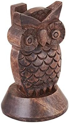 Birthday Gifts for Women Wooden Owl Glasses Holder Night Stand Reading Eyeglass Spectacle Retainer Gifts for Adults Women Men Him Her Mom Dad Car