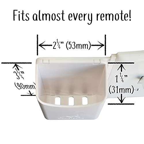 The No-Screwups Remote Control Holder by Mount Genie (White): Wall Mount with No Damaging Screws or Tape. Installs in Seconds on Any Light Switch. Great for TV, Ceiling Fan and Roku Remotes.