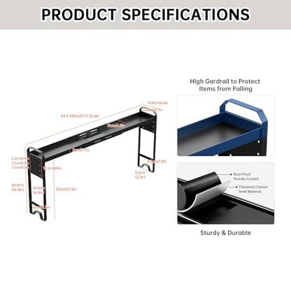 Over The Sink Shelf & Window Plant Shelf, Expandable Kitchen Organization | Adjustable in Height & Length, Multi-Purpose Storage Rack, For Stove, Bathroom, Study