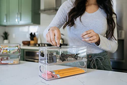 ClearSpace Plastic Pantry Organization and Food Storage Bin – Great Kitchen Organization and Kitchen Storage – Fridge Organizer Bins– 8 Pack