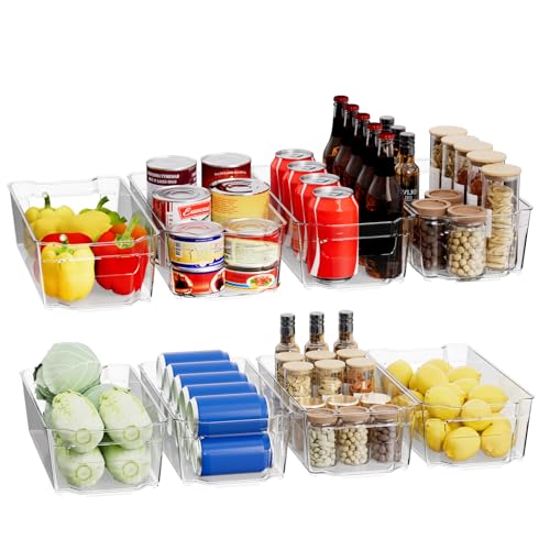 Clear Fridge Organizer, Refrigerator Organizer Bin... (Clear | Plastic)