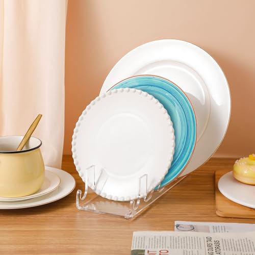 4 Pcs 4 Tier Plate Dinnerware Display Stand Acryli... (clear | Acrylic)