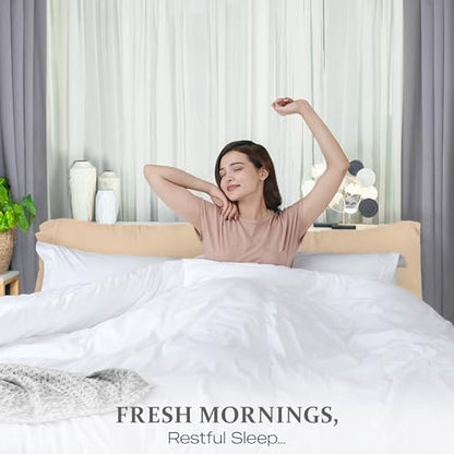 Duvet Cover Queen, 3 Piece Cotton Like Polyester With Zipper Closure, White | Extra Soft and Breathable, Wrinkle & Fade Resistant, Includes Duvet Cover and 2 Pillow Shams, Comforter Not Included, OekoTex