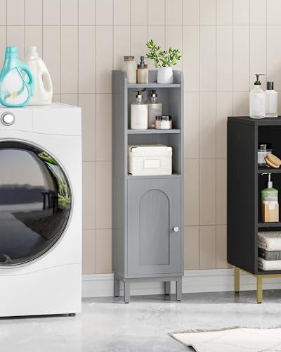 Bathroom Storage Cabinet, Small Corner Floor Cabin... (Grey)