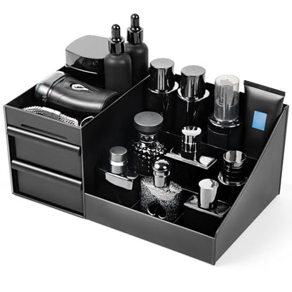 Cologne Organizer for Men，Perfume Organizer，Bathroom Organizer，Men Gifts | Bathroom Counter Organizer，Desk Organizer，Cologne Shelf，Room Decor for Men，Dresser Organizer Countertop，Gifts for Boyfriend