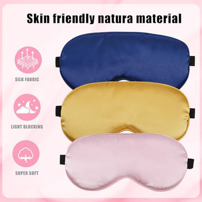 20 Pieces Silk Sleep Mask Silk Masks for Sleeping,MulticoloredDyrfo | Eye Mask with Adjustable Strap,Soft Sleeping Mask Eye Cover,Comfortable Blindfold Eyeshade for Women Men Sleeping Travel Nap