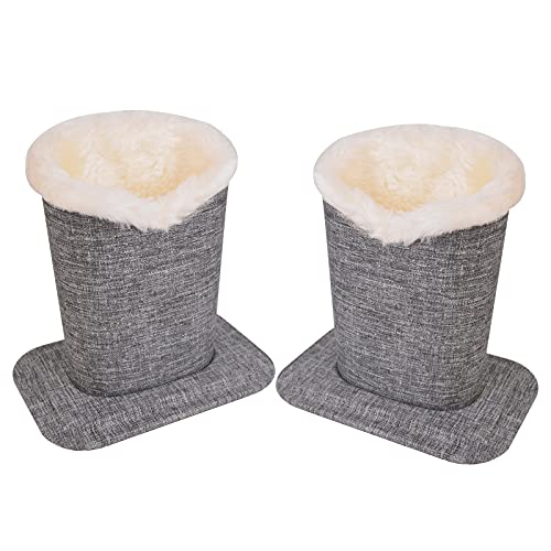 Baitaihem Pack of 2 Plush Lined Eyeglasses Holder Stand Protective Glasses Case For Desks Or Nightstands