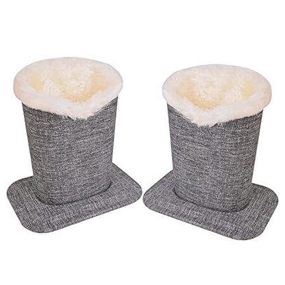 Baitaihem Pack of 2 Plush Lined Eyeglasses Holder Stand Protective Glasses Case For Desks Or Nightstands