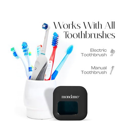 UV-C Toothbrush Sanitizer and Holder, Toothbrush Case - Manual/Electric Toothbrush Cover for Any Toothbrush Head - Rechargeable Toothbrush Travel Case, Tooth Brush Cover Cap for Home