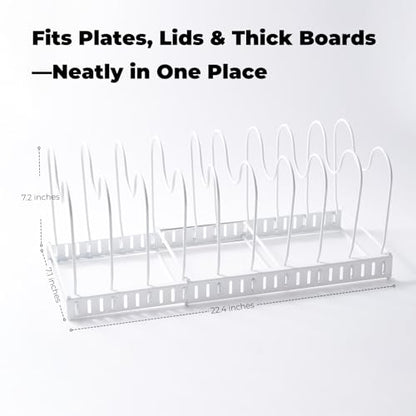 White Plate Stacker for Inside a Cabinet – Expanda... (white | Alloy Steel)
