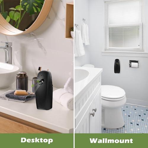 Automatic Air Freshener Spray Dispenser - Commercial and Home Use - Multiple Time Scent/Mist Release Settings for Room/Restroom Sprayer,Air Freshener not Included,Black