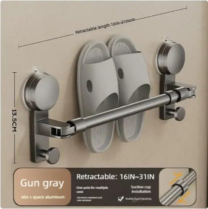 Suction Towel Rack, No Drill, Adjustable, RV Bathroom Kitchen, 15.7-30.7IN | Multi-use for bathroom, kitchen & RV，Adjustable length fits wall spaces，Easy install, removable, repositionable