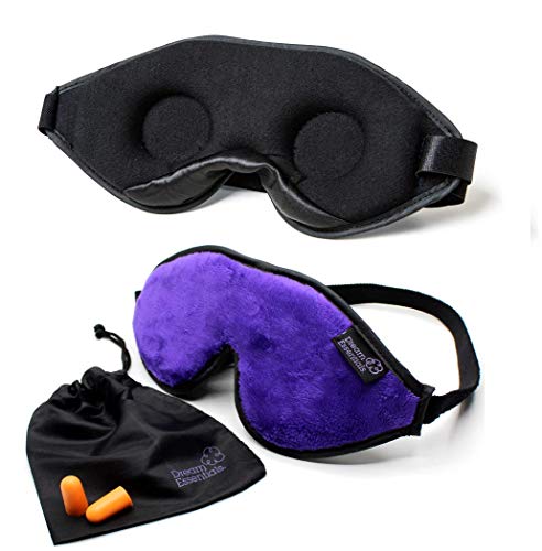 Escape 3D Sleep Mask, Earplugs, Carry Pouch Set, M... (Purple | Cotton)