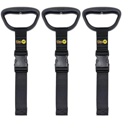 Clip 'n Carry Wrap-It Storage Straps - 25" (3-Pack) | Carrying Straps for Water Hose Storage and Extension Cord Holder