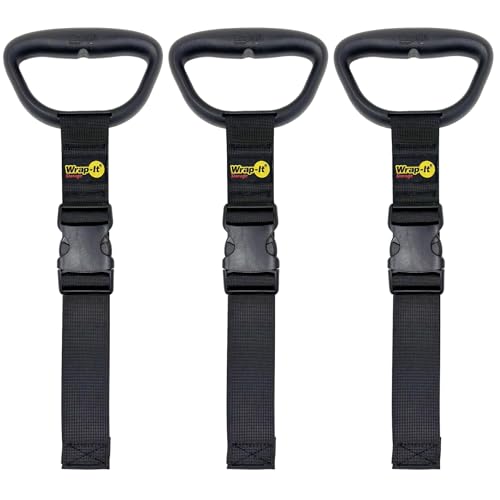 Clip 'n Carry Wrap-It Storage Straps - 25" (3-Pack... (Black)