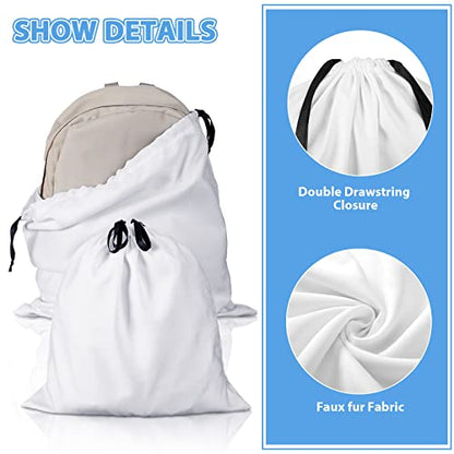 Woanger 10 Pcs Dust Cover Bags Large Dustproof Drawstring Washable Breathable Storage Bag with 2 Sizes, Reusable for Shoes Purses Handbags Travel Packing Luggage Toys Organizer Home Storage