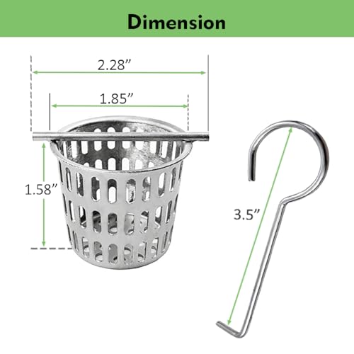 Neodrain Shower Drain Hair Catcher, 2-Pack,Only Fit Neodrain Shower Drain | 304 Stainless Steel Hair & Debris Strainer with Lifting Hook,Filter Basket for Bath Drains,Reusable Trap for Clog-Free Drains