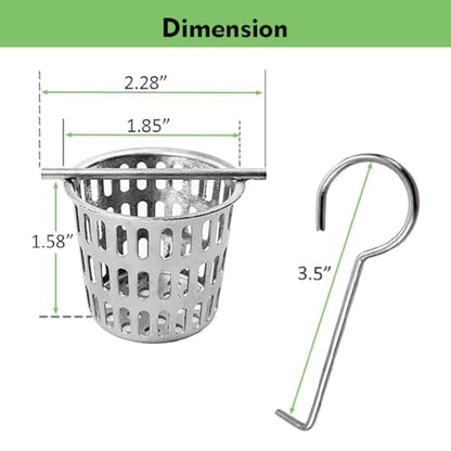 Neodrain Shower Drain Hair Catcher, 2-Pack,Only Fit Neodrain Shower Drain | 304 Stainless Steel Hair & Debris Strainer with Lifting Hook,Filter Basket for Bath Drains,Reusable Trap for Clog-Free Drains
