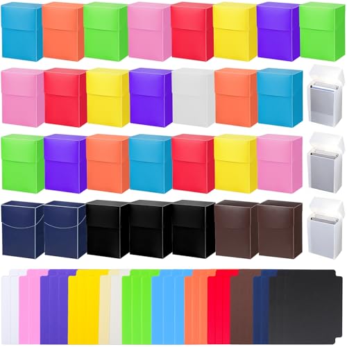 32 Pack Deck Cards Boxes, Large Capacity with 64 D... (32 Count | Polypropylene)