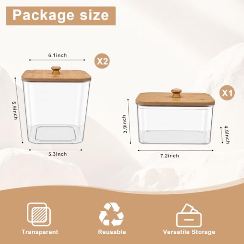POLRAI 3 Pack Laundry Pod Containers and Dryer Sheet Holder, Laundry Room Organization Storage Containers with Lids and Labels for Detergent Pods Dry Sheet Organizing
