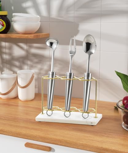 Emibele Electric Toothbrush Holder, 3 Slots 2-Layer Gold Toothbrush Holder | Bathroom Resin Toothpaste Razor Storage Non-slip Organizer for Bathroom Toothbrush Toothpaste Cleanser, Gold Marble White